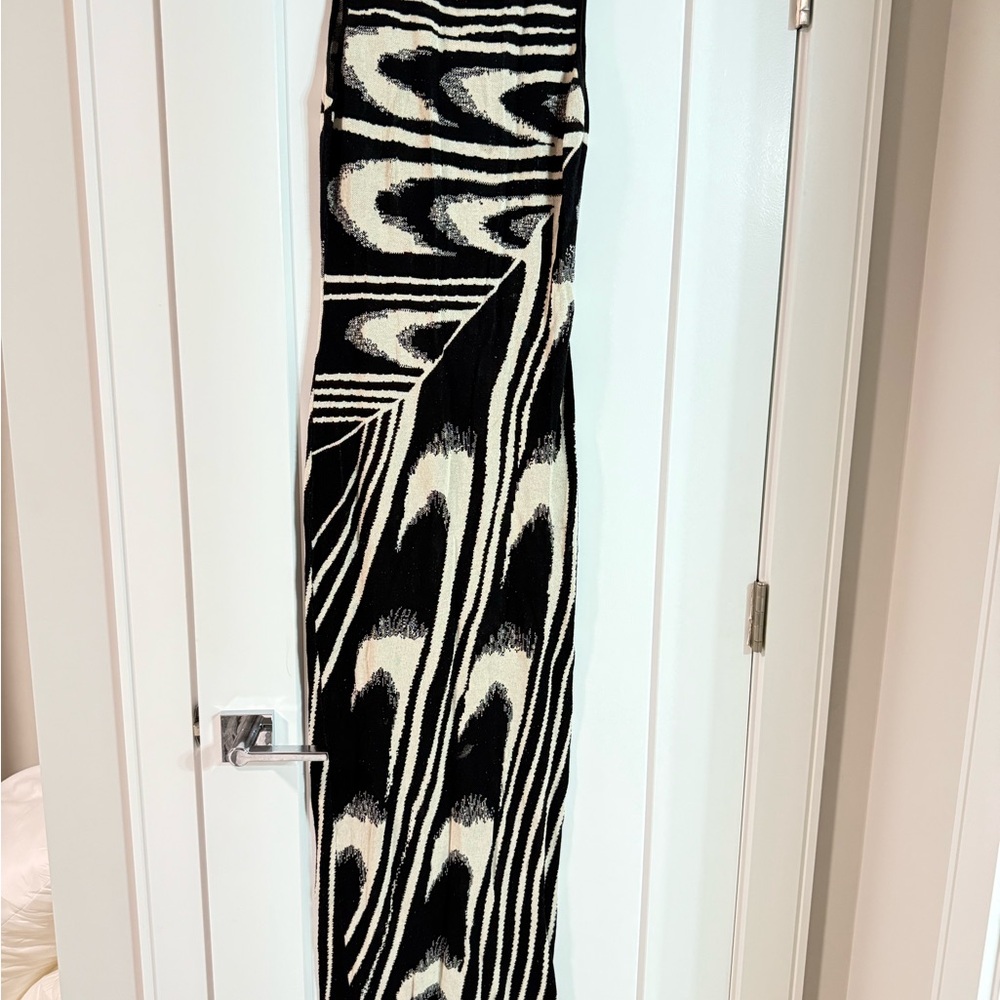 Black and White Patterned Maxi Dress